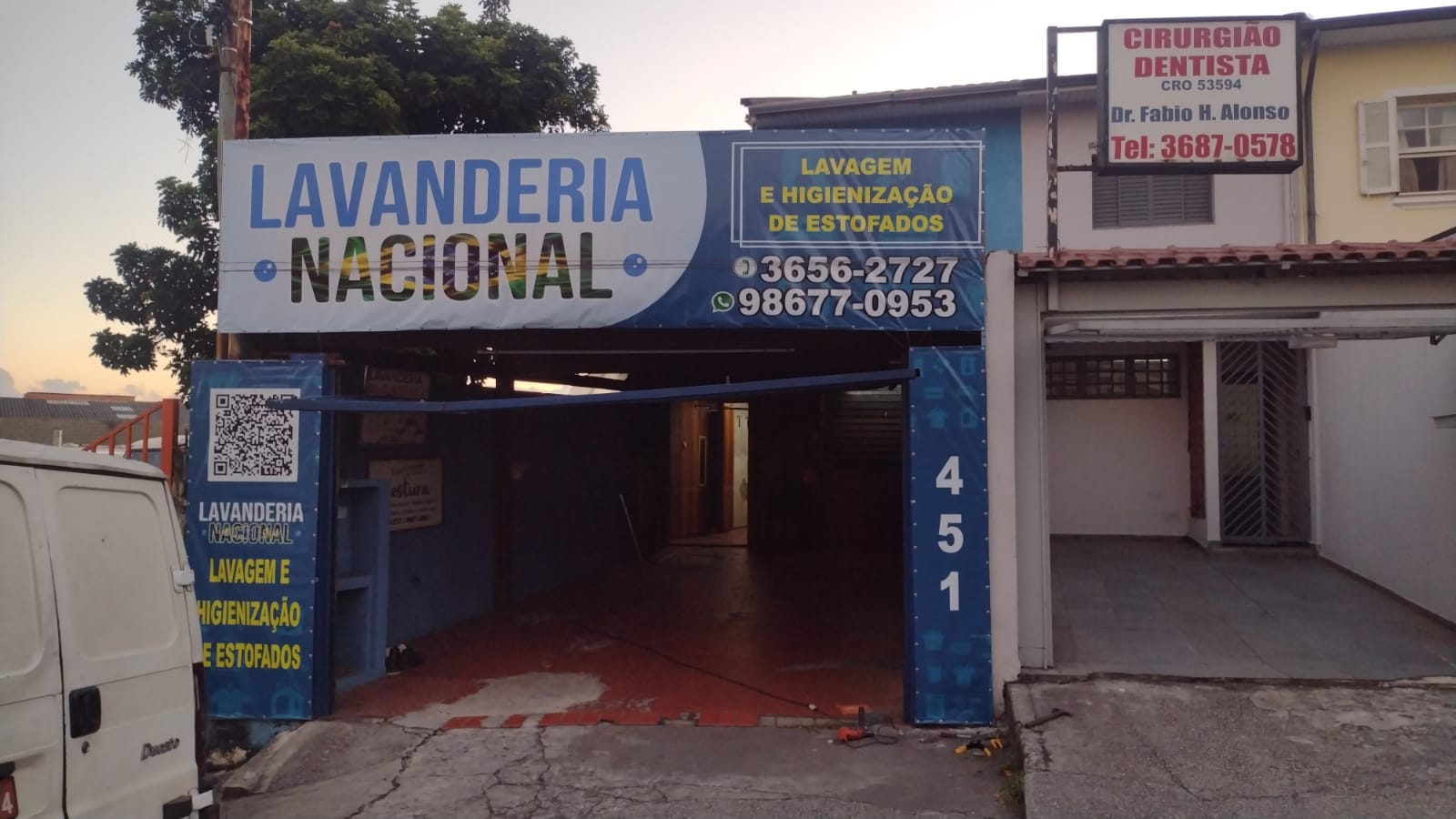 Fachada da Lavanderia Nacional Tradicional